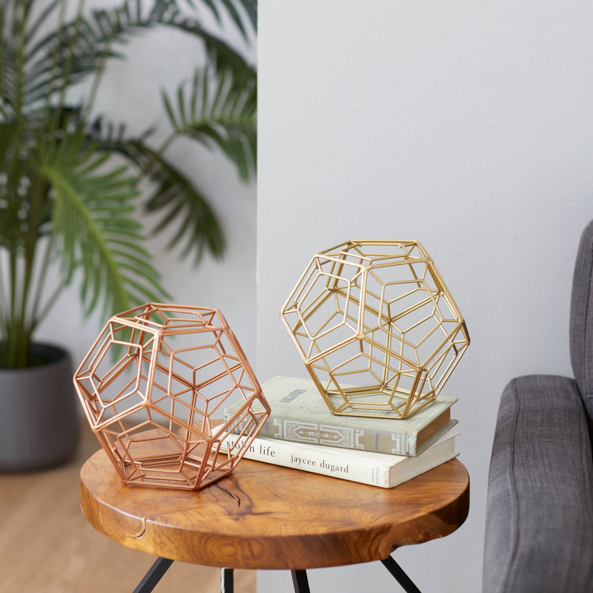 Bronze & Gold Metal Modern Orb Set